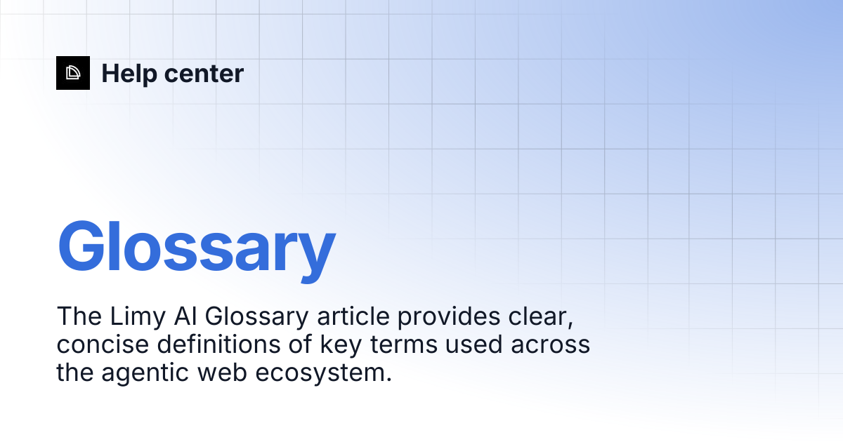 Glossary | Help center